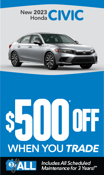 New 2022 Honda Civic | $500 off when you trade