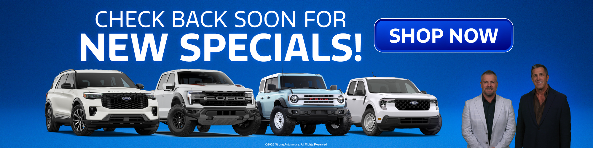 Check back soon for new specials - Shop Now