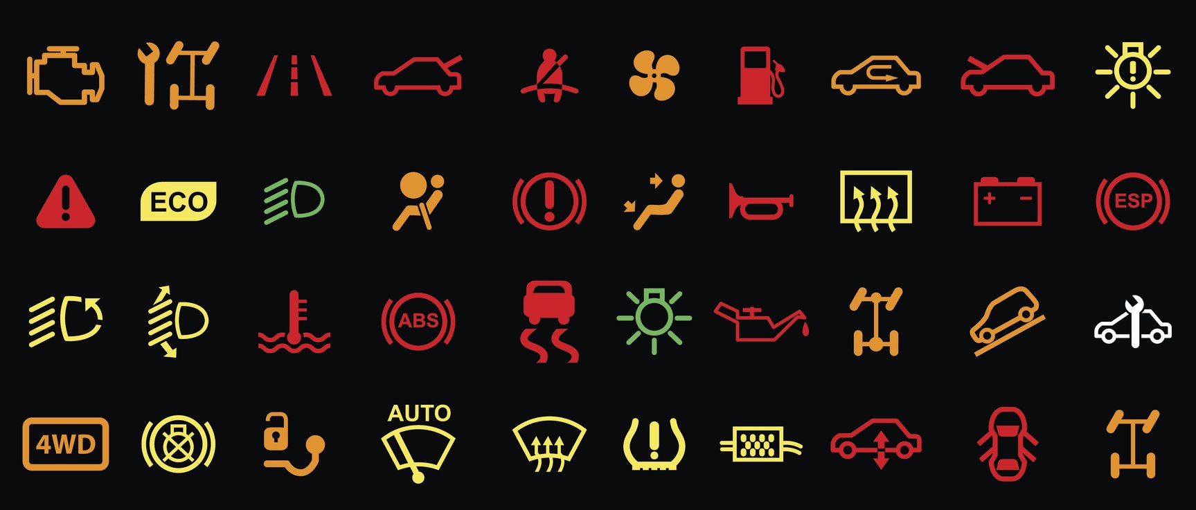 dash indicator symbols