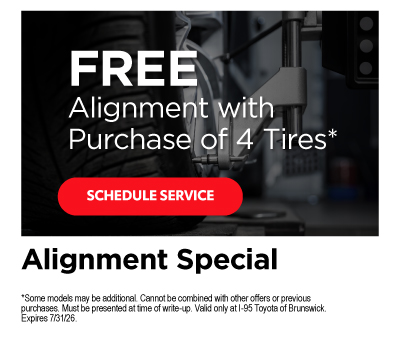 Free alignment with purchase of 4 tires* - Schedule Service
