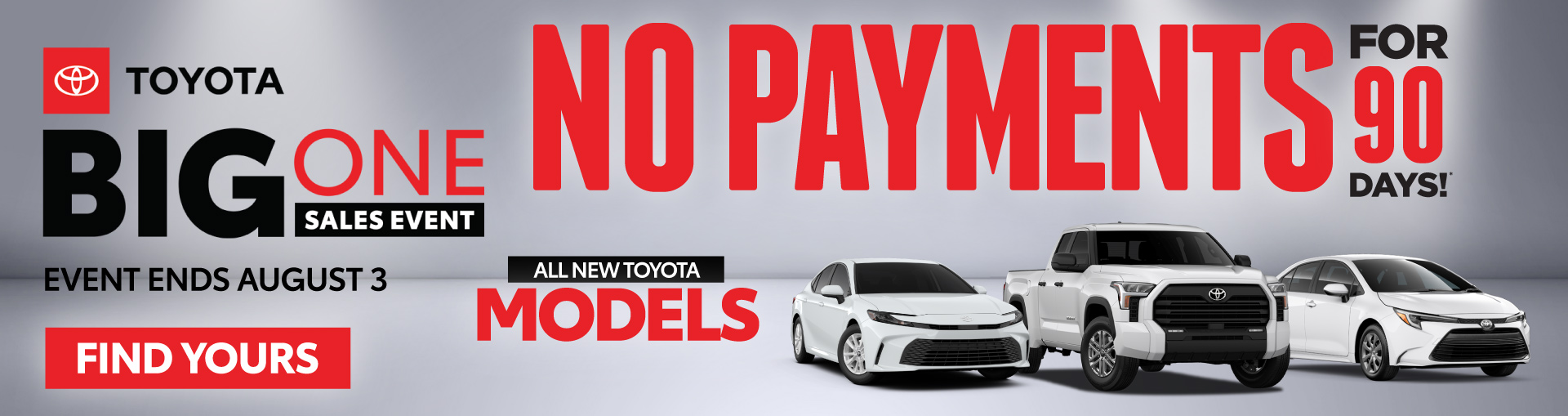 All New Toyota Models No Payments for 90 Days!* - Act Now