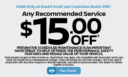 $15 off Any recommended Service. Click for details.