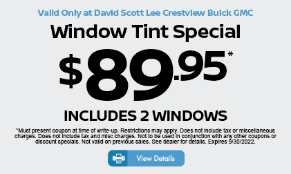 Window Tint Special $89.95* Click for details.