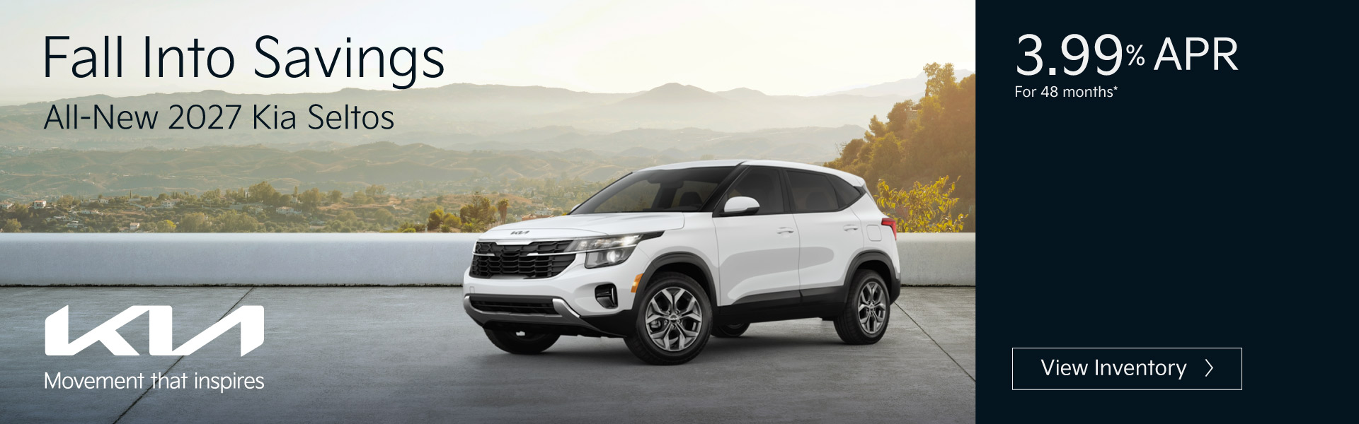 All-New 2027 Kia Seltos - 3.99% APR for 48 months*