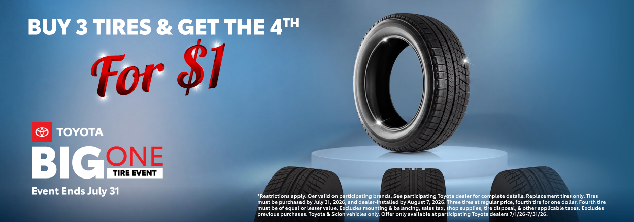 Buy 3 Tires and get the 4th for $1