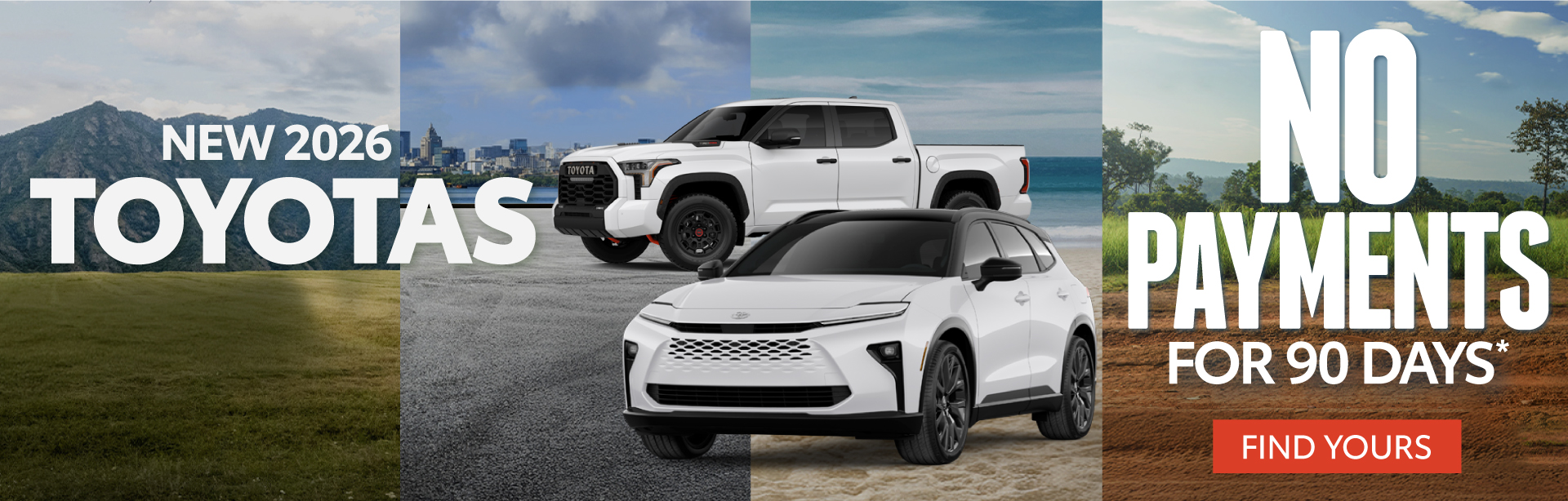 No Payments for 90 Days on New 2026 Toyotas – Shop Now