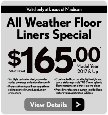 All Weather Floor Liners Special | Starting at $165.00 | Click to View Details