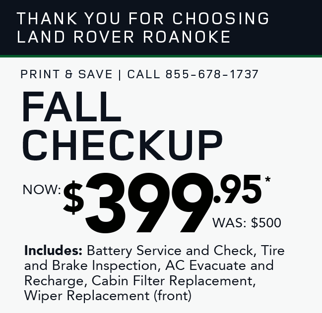 Service Specials Coupon 2 Land Rover Roanoke