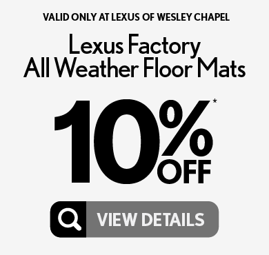 Lexus Factory All Weather Floor Mats: 10% off* - View Details