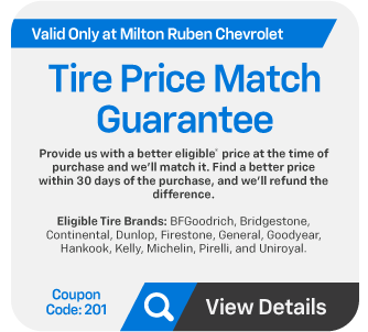 Tire price match guarantee - View Details
