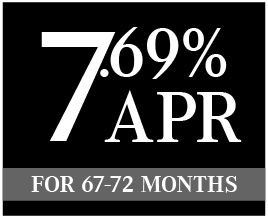 3.99% APR for 67-72 Months