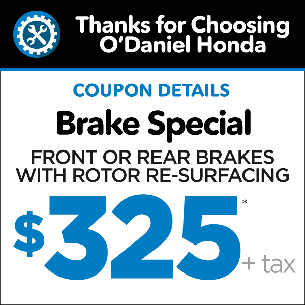 Brake Special - $325* plus tax