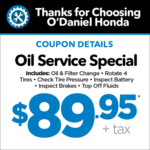 Oil Service Special - $89.95* plus tax