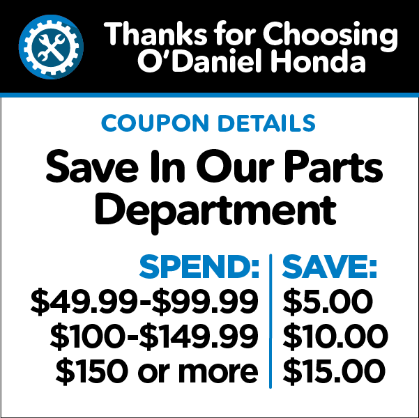 Save in Our Part Department - Spend $49.99-$99.99, Save $5 - Spend $100-$149.99, Save $10 - Spend $150 or more, Save $15