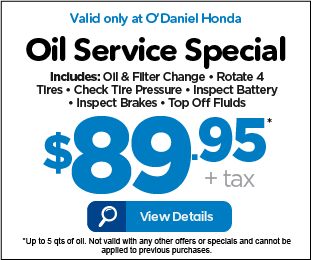 Oil Service Special- $89.95* plus tax - Click to View Details