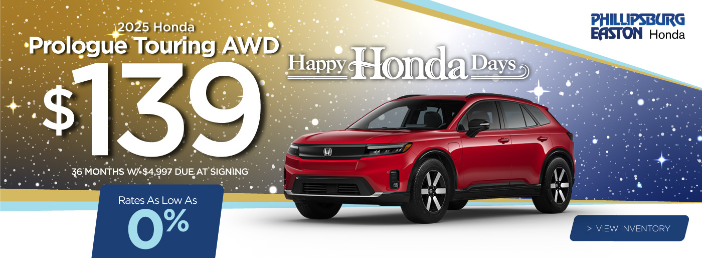 2025 Honda Prologue Touring AWD $139 | 36 Mos. w/ $4,997 Due At Signing | Rates As Low As 0% - View Inventory