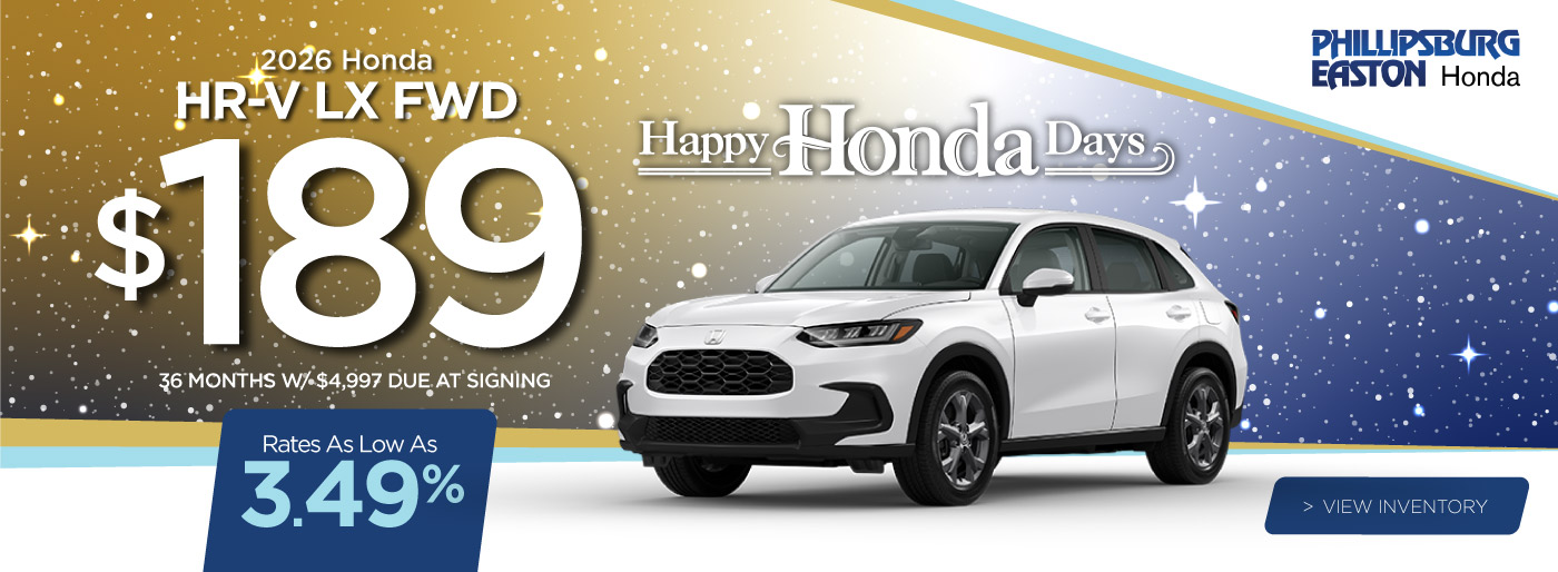 2026 Honda HR-V LX FWD $189 | 36 Mos. w/ $4,997 Due At Signing | Rates As Low As 3.49% - View Inventory