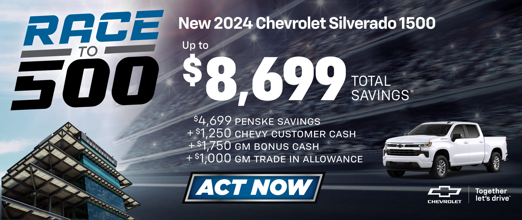 New 2024 Chevrolet Silverado 1500 Crew Cab up to $7,342 Total Cash Allowance* or 2.9% APR for 72 Months** – Shop Now