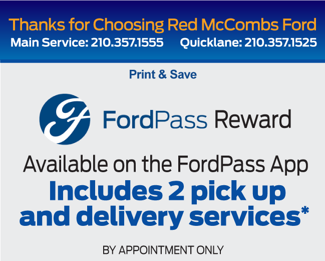 FordPass Reward available on the FordPass App | Includes 2 pick up and delivery services