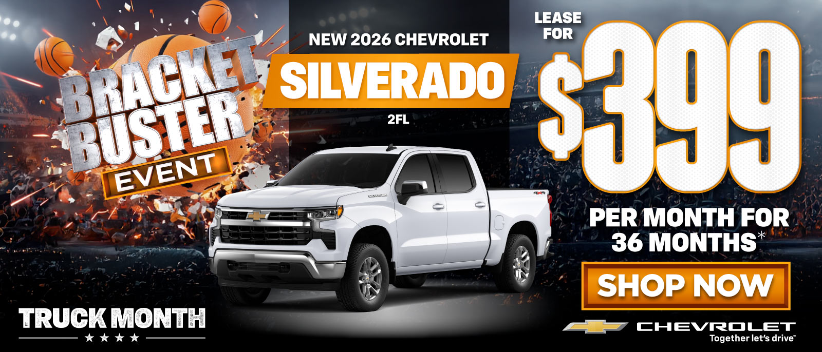 New 2026 Chevrolet Silverado 2FL - Lease for $399 per mo. for 36 mos.*
