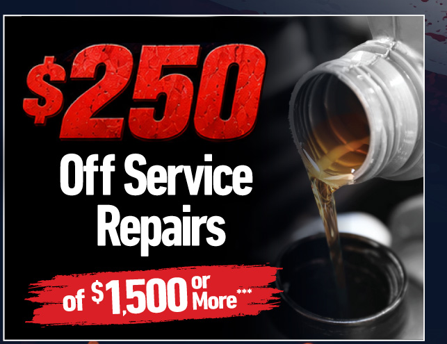 $250 off Service Repairs of $1500 or more