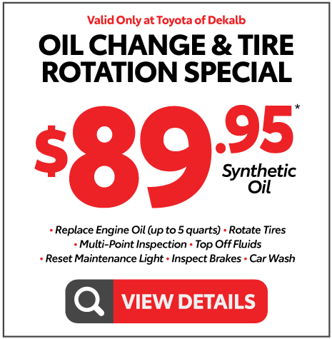 Oil Change and Tire Rotation Special- $89.95* Synthetic Oil — View Details