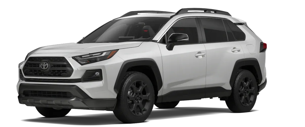 White 2024 Toyota RAV4 with no background