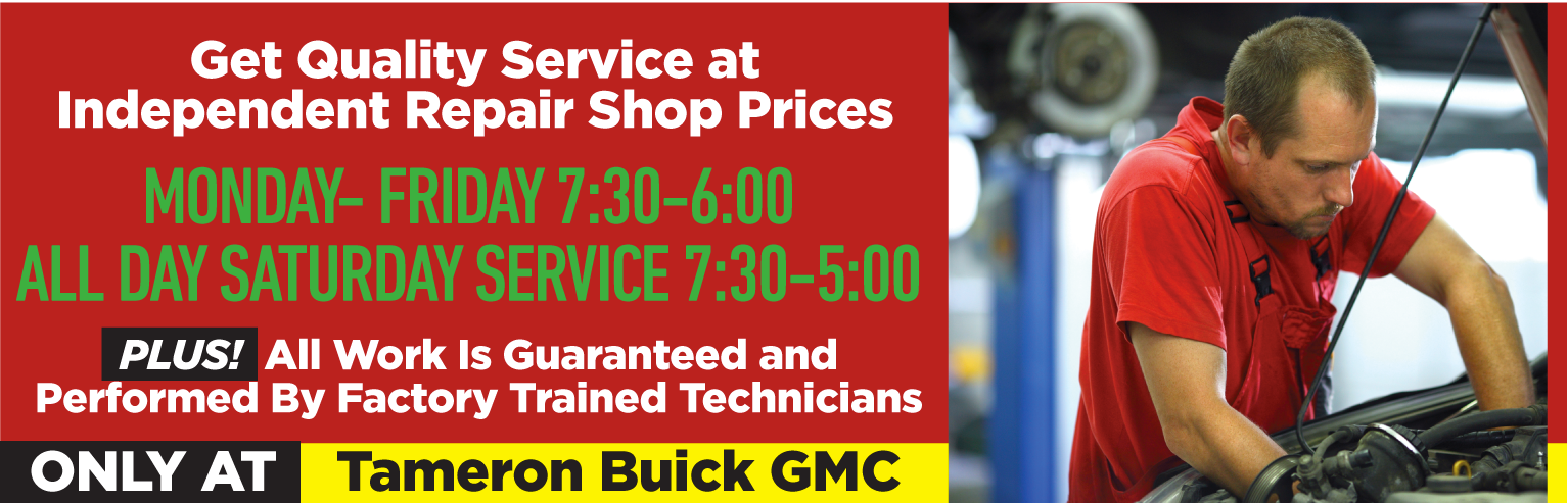 Get Quality Service at Independent Repair Shop Prices as Tameron Buick GMC