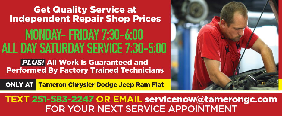 Get Quality Service at Independent Repair Shop Prices as Tameron Chrysler Dodge Jeep Ram Fiat
