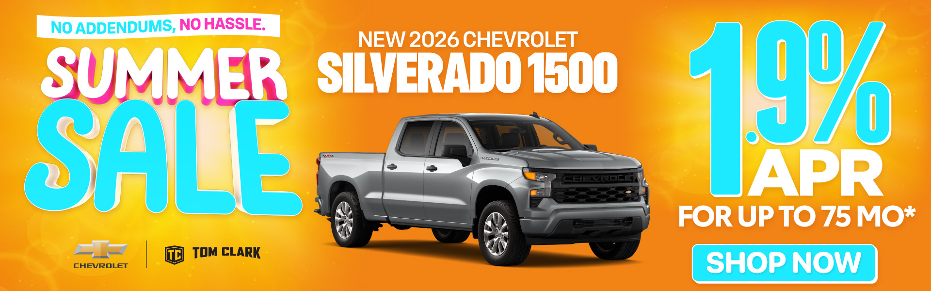 New 2026 Chevrolet Silverado 1500 1.9% APR for up to 75 mos