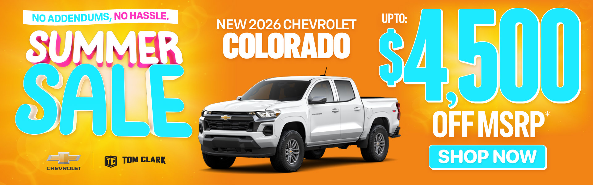 New 2026 Chevrolet Colorado up to $4,500 Off MSRP*