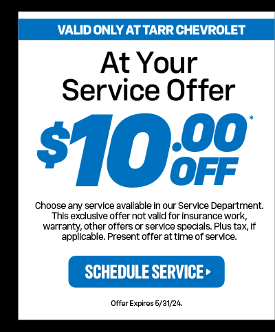 At Your Service Offer | $10 Off