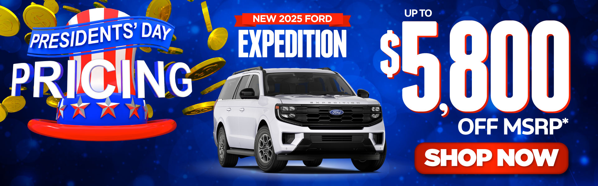 New 2025 Ford Expedition $5,800 off MSRP*