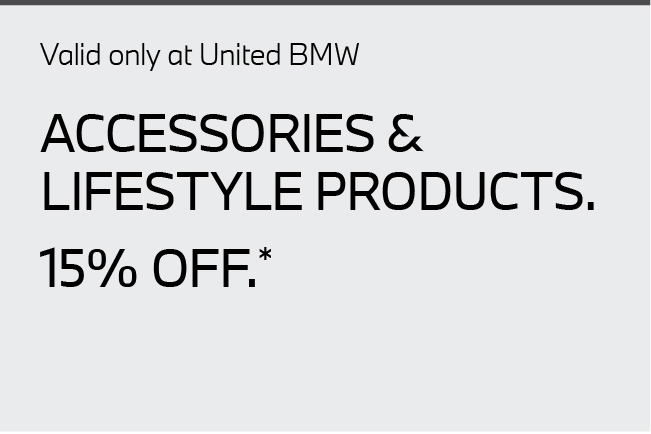 Valid only at United BMW. Cabin Filters 15% Off.