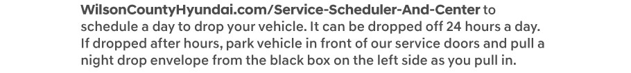 Click here to set up your service appointment online.