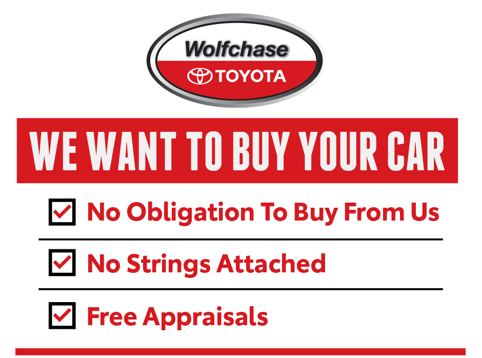 We want to Buy Your Car at Wolfchase Toyota. No Obligation To Buy From Us. No Strings Attached. Free Appraisals.