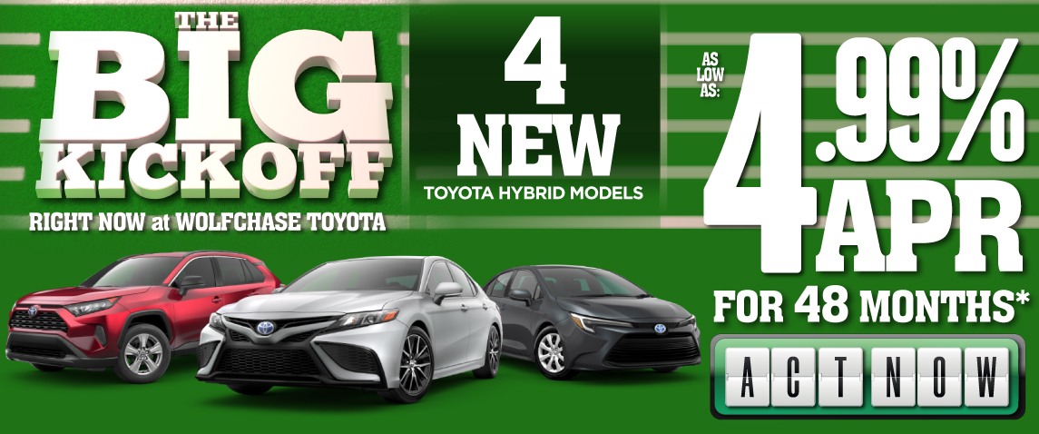 4.49% for 60 months on 25 Toyota Models* - ACT NOW