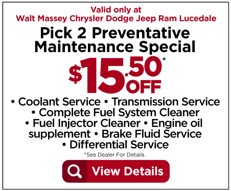 Pick 2 Preventative Maintenance Special - $15.50 off*