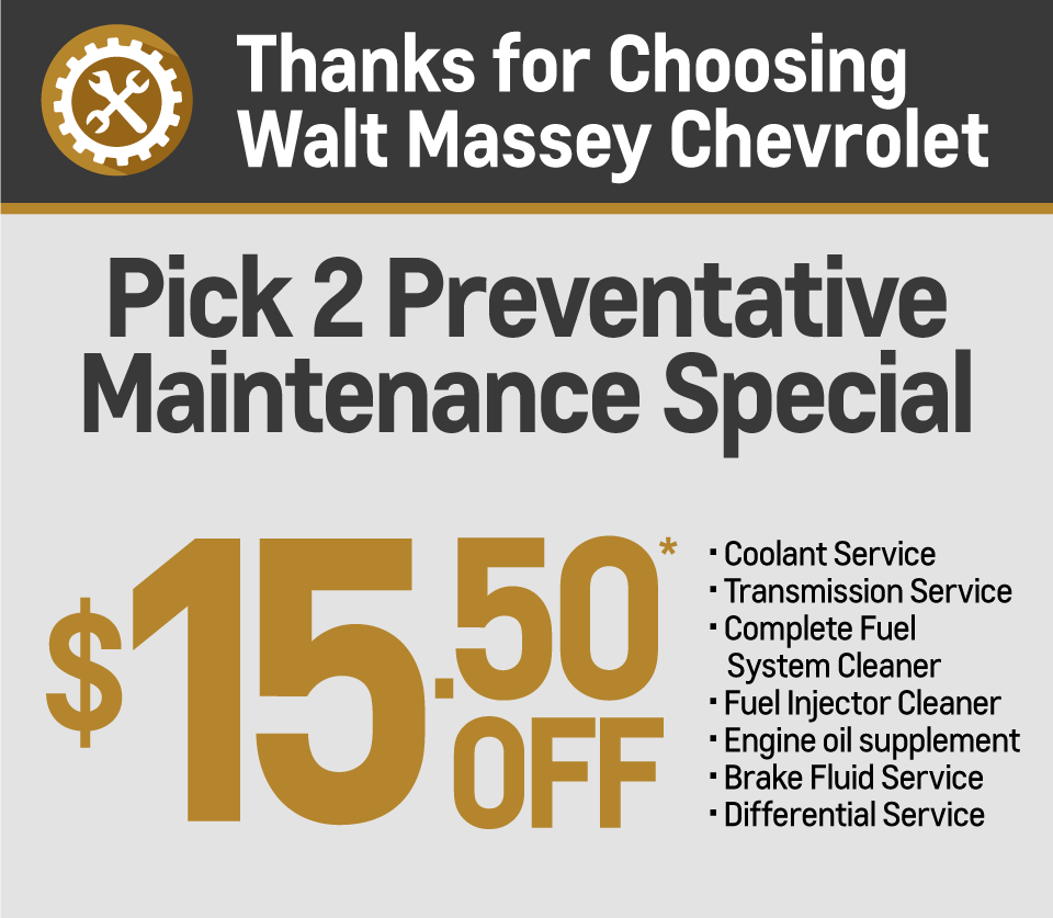 Thanks for choosing Walt Massey Chevrolet