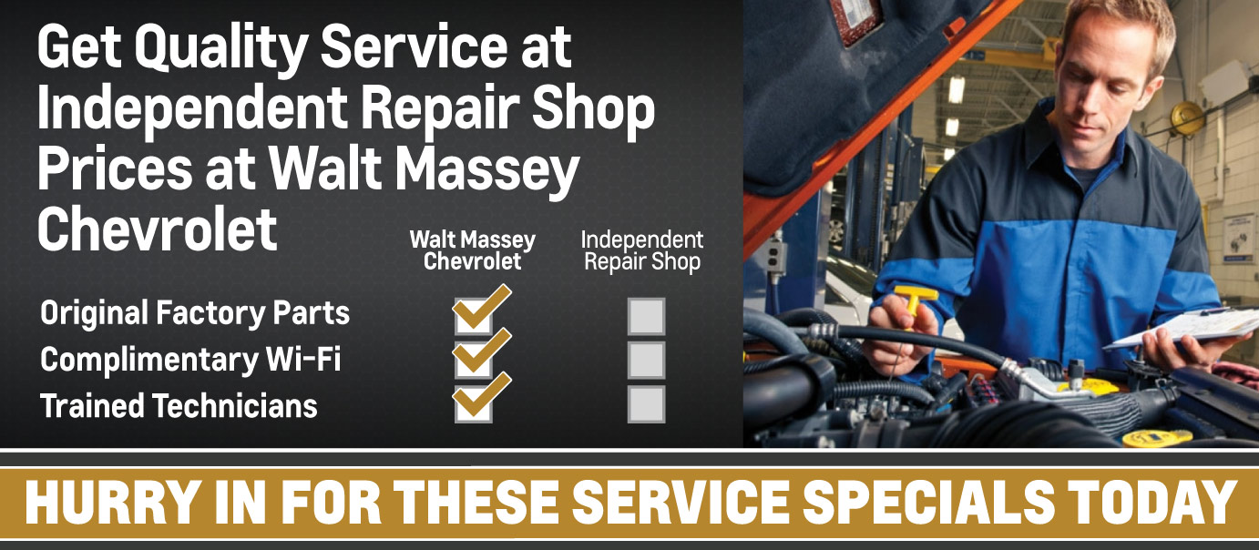 Get Quality Service at Independent Repair Shop Prices at Walt Massey Chevrolet