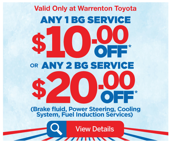 Any 1 BG Service $10 Off* or Any 2 BG Service $20 Off*